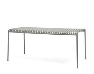 HAY Palissade Havemøbelsæt - Table 170 x 90 cm + 2 x chair + Dinning Bench Armrest - Sky Grey
